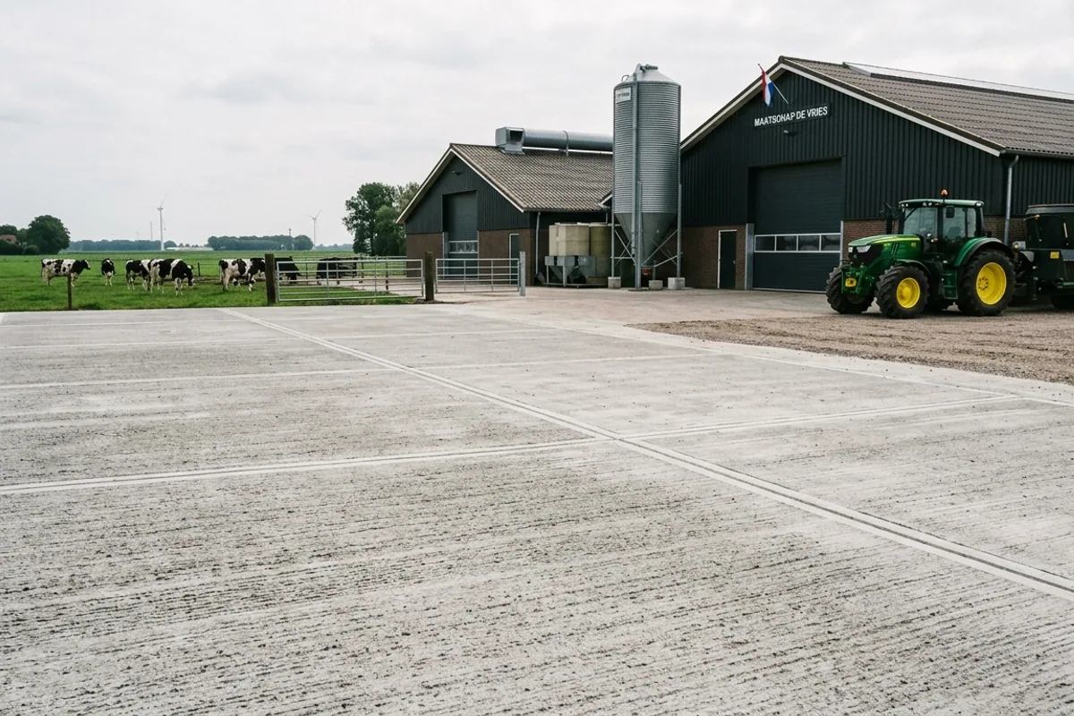Agrarische erfverharding en betonwerk